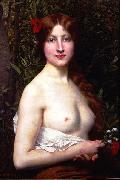 Jules Joseph Lefebvre Half Length Demi Nude oil painting reproduction